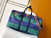 LV Keepall Bandoulière 50 Blue Stripes size 29x23x50cm - 1