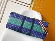 LV Keepall Bandoulière 50 Blue Stripes size 29x23x50cm - 4