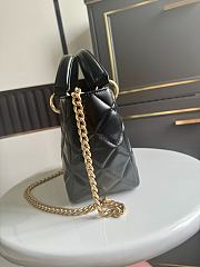  Chanel 23B Vegetable Basket Handbag Black Sheepskin size 20×12.5×21cm - 3