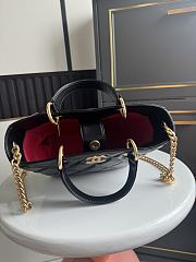  Chanel 23B Vegetable Basket Handbag Black Sheepskin size 20×12.5×21cm - 2