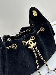 Chanel Small Hobo Bag Black Suede with Gold Hardware size 22x20x12cm - 2