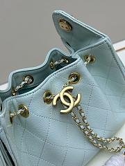 CHANEL 25 Small Handbag Grained Calfskin & Gold-Tone Metal Light Blue - 4