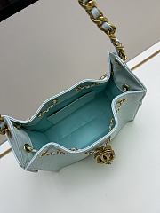 CHANEL 25 Small Handbag Grained Calfskin & Gold-Tone Metal Light Blue - 2