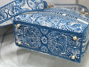 Christian Dior Toile de Jouy Lady D-Lite Bag Embroidered Canvas Cornflower Blue - 6