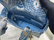 Christian Dior Toile de Jouy Lady D-Lite Bag Embroidered Canvas Cornflower Blue - 5