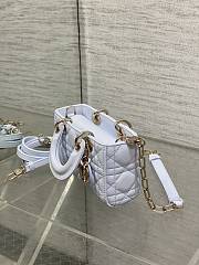 Dior Small Lady D-Joy Bag Shirt Blue Cannage Lambskin - 6