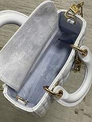 Dior Small Lady D-Joy Bag Shirt Blue Cannage Lambskin - 5