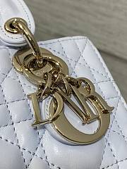 Dior Small Lady D-Joy Bag Shirt Blue Cannage Lambskin - 3