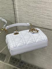 Dior Small Lady D-Joy Bag Shirt Blue Cannage Lambskin - 4