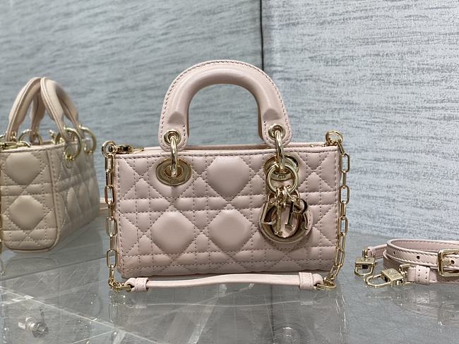 Dior Small Lady D-Joy Bag Powder Pink Cannage Lambskin - 1