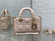 Dior Small Lady D-Joy Bag Powder Pink Cannage Lambskin - 1