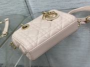 Dior Small Lady D-Joy Bag Powder Pink Cannage Lambskin - 6