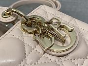 Dior Small Lady D-Joy Bag Powder Pink Cannage Lambskin - 5