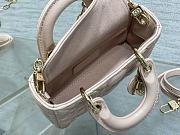 Dior Small Lady D-Joy Bag Powder Pink Cannage Lambskin - 3