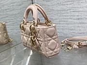 Dior Small Lady D-Joy Bag Powder Pink Cannage Lambskin - 2
