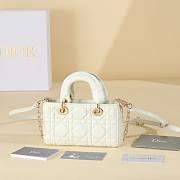 Dior Small Lady D-Joy Bag White Cannage Lambskin - 6