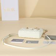 Dior Small Lady D-Joy Bag White Cannage Lambskin - 5