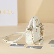 Dior Small Lady D-Joy Bag White Cannage Lambskin - 4
