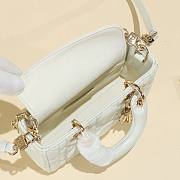 Dior Small Lady D-Joy Bag White Cannage Lambskin - 3