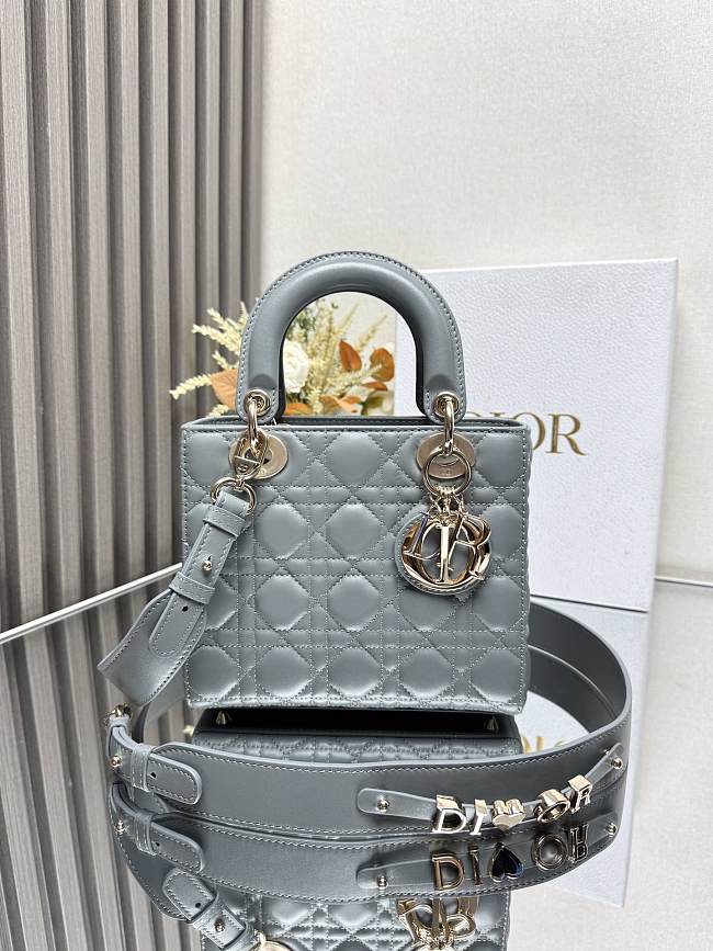Dior Small Lady Dior My ABCDior Bag Black Cannage Lambskin size 20x8.5x17cm - 1