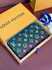 LV Zippy Black Multi Gardient Waltte M13908 size 19.5x10.5x2.5cm - 4