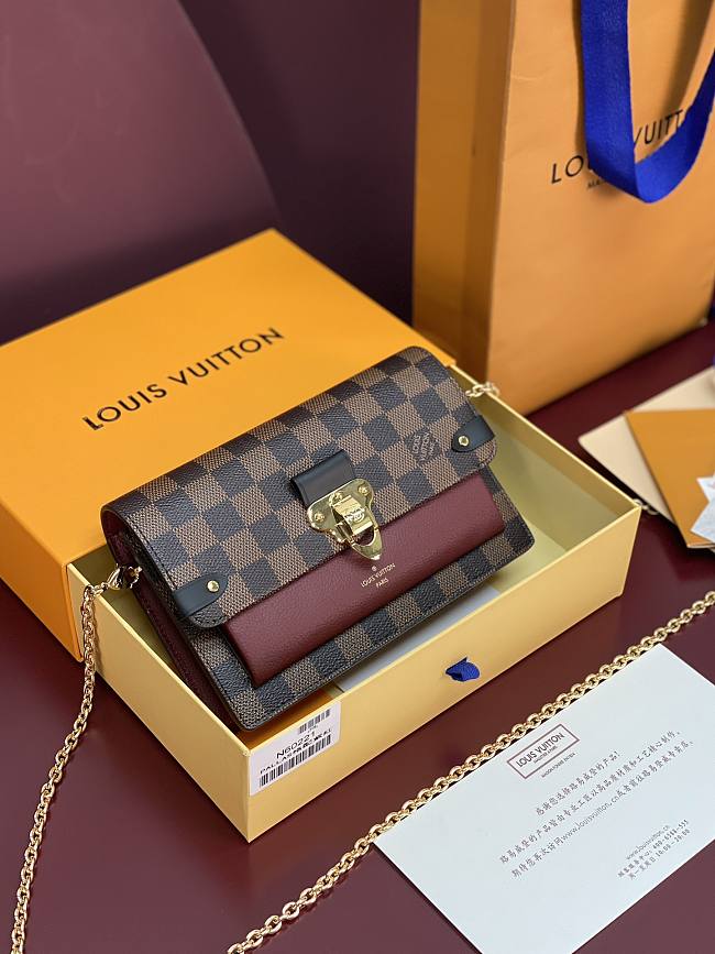 Louis Vuitton Vavin Damier Ebene Canvas Brown size 19x12.5x4 cm - 1