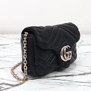Gucci GG Marmont mini shoulder bag in black leather size 16.5×9.5×4.5 cm - 4
