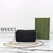 Gucci GG Marmont mini shoulder bag in black leather size 16.5×9.5×4.5 cm - 3