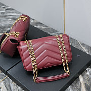 YSL Loulou Medium Chevron-quilted Lambskin Bag Size 24 x 14 x 6cm - 6