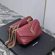 YSL Loulou Medium Chevron-quilted Lambskin Bag Size 24 x 14 x 6cm - 3