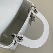 Lady Dior Mini Silver Bag Size 17 x 7 x 15cm - 6