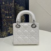 Lady Dior Mini Silver Bag Size 17 x 7 x 15cm - 3