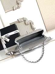 Chanel Small CC Crush Flap Bag Silver Metallic Caviar Silver Hardware - 3