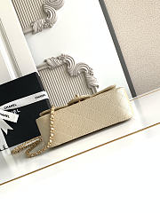 Chanel Quilted Mini Rectangular Iridescent Gold Lambskin Gold Hardware - 5