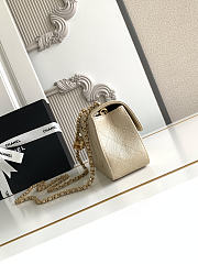 Chanel Quilted Mini Rectangular Iridescent Gold Lambskin Gold Hardware - 4