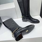 Chanel Leather Boots 3cm With Back Chain - 2