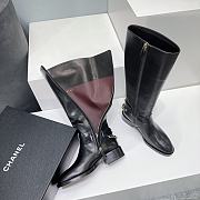 Chanel Leather Boots 3cm With Back Chain - 6