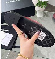 Chanel Black Leather Loafer Mules with Gold CC Logo - 3