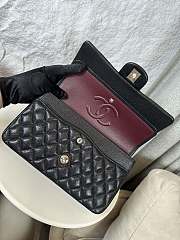 Chanel Classic Flap Bag in Black Caviar Leather Silver Hardware Size 25cm - 6