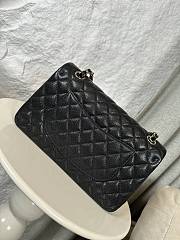 Chanel Classic Flap Bag in Black Caviar Leather Silver Hardware Size 25cm - 3