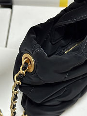 Maxi Bow Bag Velvet-Effect Nylon & Gold-Tone Metal Black - 5