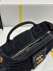 Maxi Bow Bag Velvet-Effect Nylon & Gold-Tone Metal Black - 3