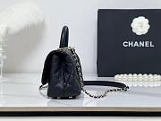 CHANEL CC Caviar Quilted Extra Mini Coco Top Handle Flap Black Bag  - 5