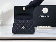 CHANEL CC Caviar Quilted Extra Mini Coco Top Handle Flap Black Bag  - 3