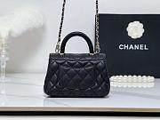 CHANEL CC Caviar Quilted Extra Mini Coco Top Handle Flap Black Bag  - 4