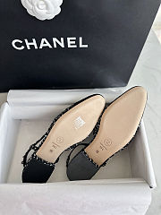 Chanel Black Slingback tweed sandals - 2