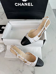 Chanel Slingback Tweed Multicolour Flats - 6