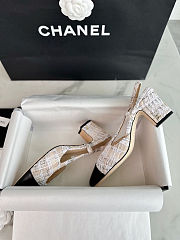 Chanel Slingback Tweed Multicolour Flats - 4