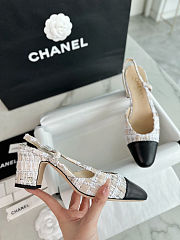 Chanel Slingback Tweed Multicolour Flats - 2