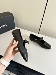 Chanel Black Mary janes leather ballet flats - 6